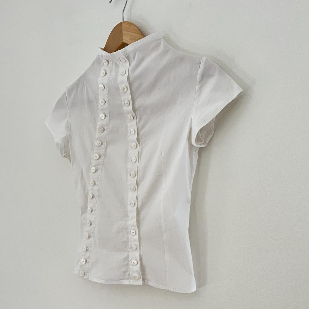Caspar the Label POET Cap-Sleeve Shirt Size XS.