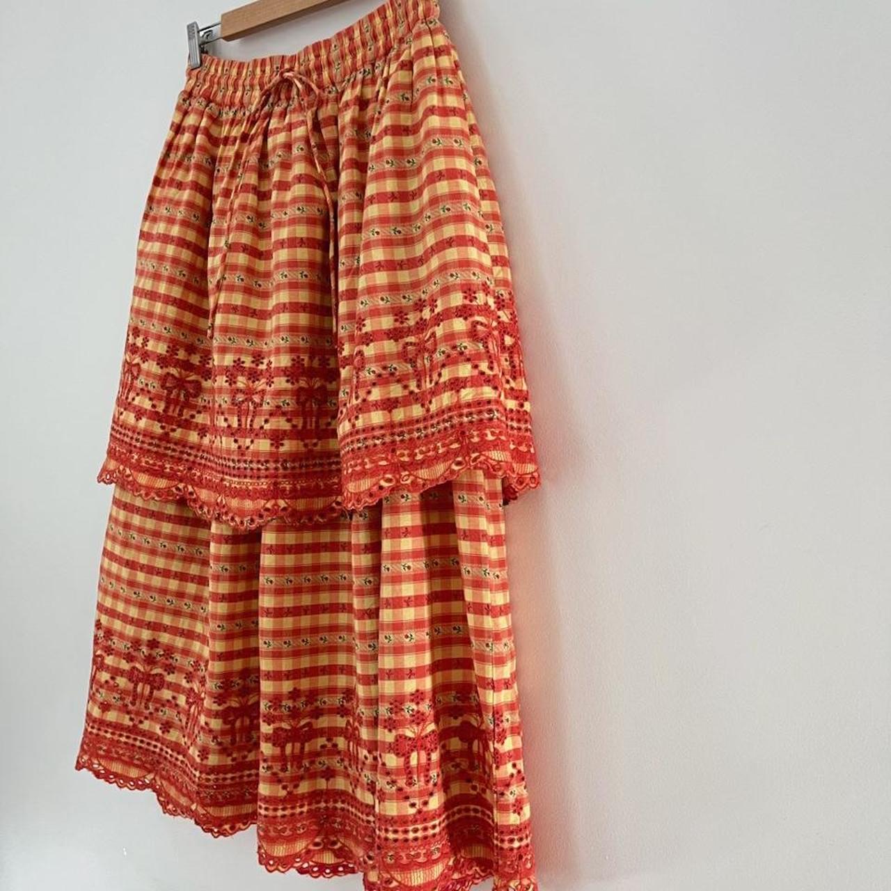 Damson Madder BNWT CORSETTE RARA Tiered Midi Skirt Size 10.