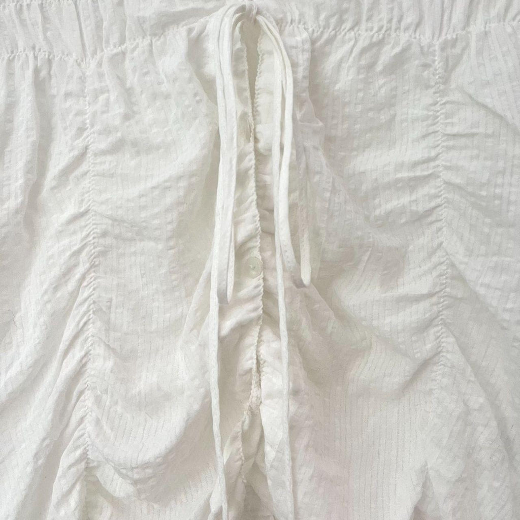 Low Classic WRINKLE Shirt in White Size M.
