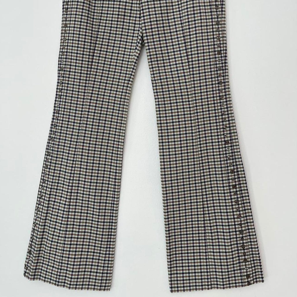 Sonia Rykiel Plaid Cropped Trucker Pants.
