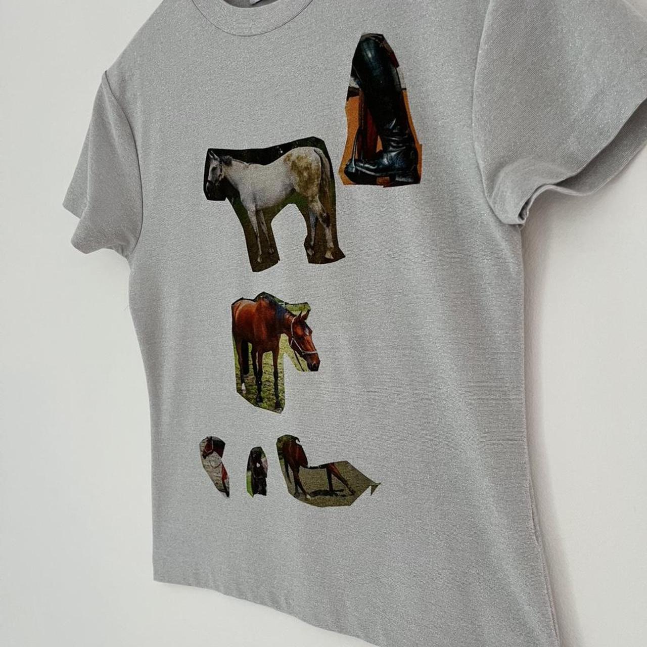 Acne Studios SILVER HORSE T-shirt In Silver Grey.