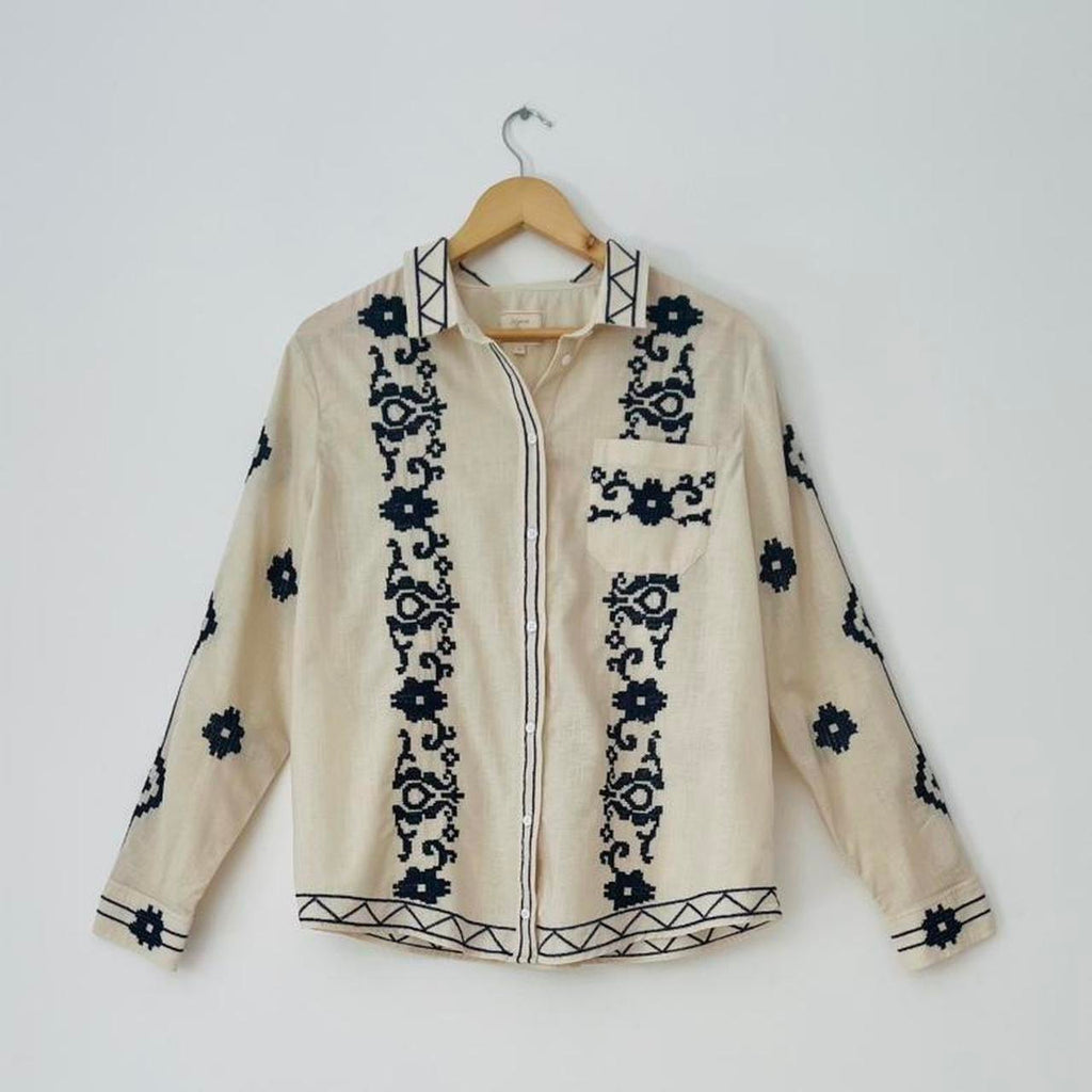 Sézane X Lucia Vergara TOMBOY Shirt.