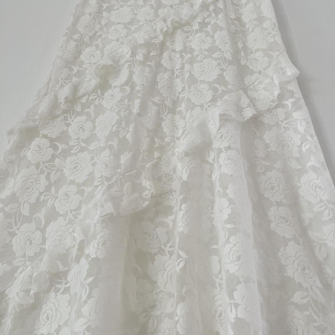 Sister Studios STARR Lace Maxi Skirt in White.