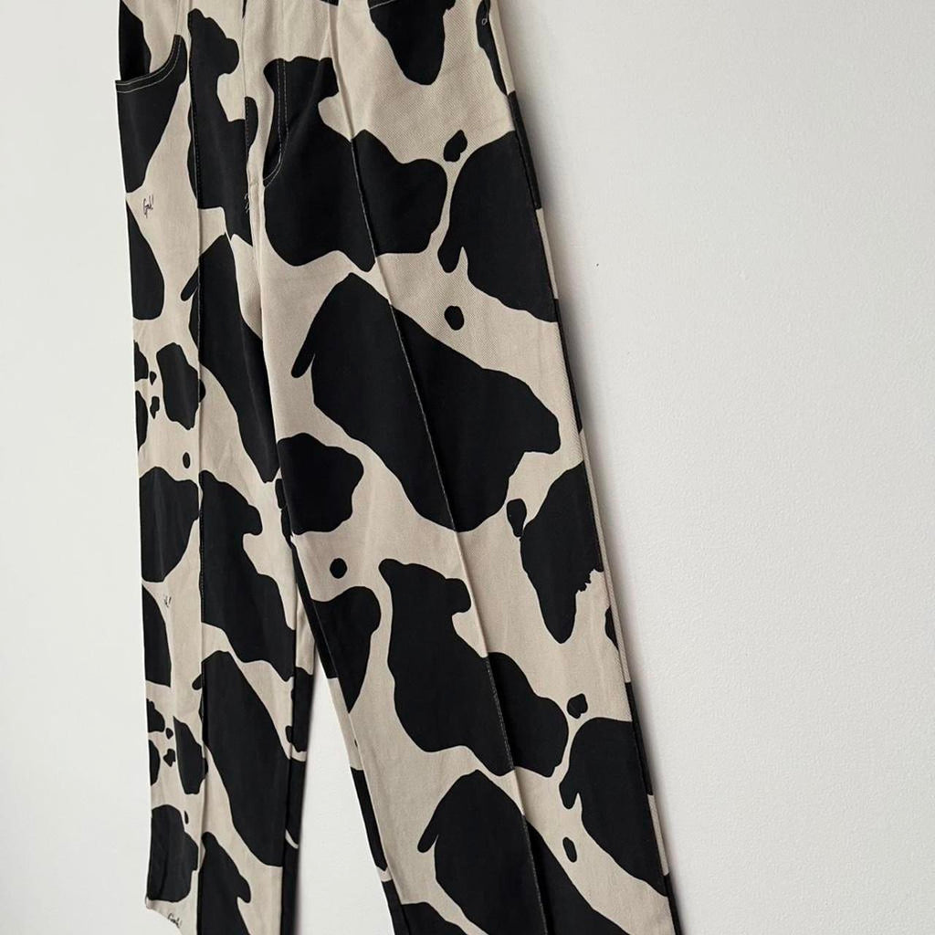 Lisa Says Gah ROBYN Jeans in Cow Print.