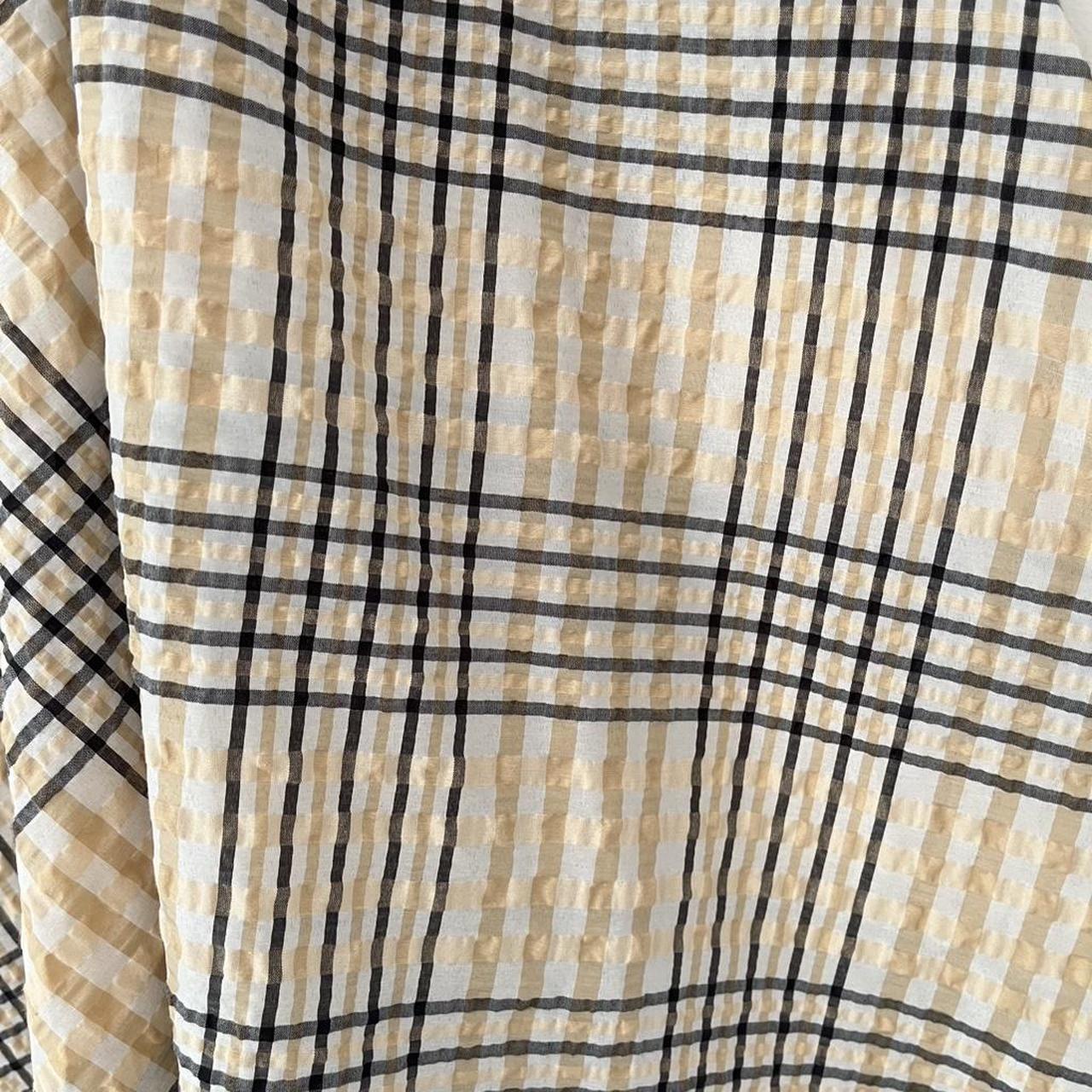 Ganni Check Seersucker Trapeze Dress.