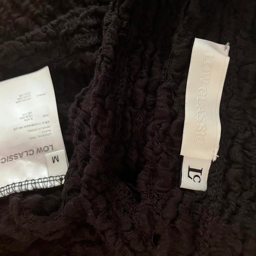 Low Classic Scrunchie Crop Top in Black.