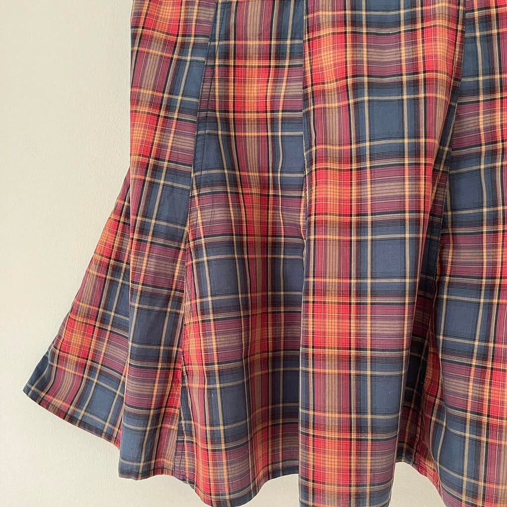 Katharina Lou ANNABEL Mini Dress in Strawberry Blue Check