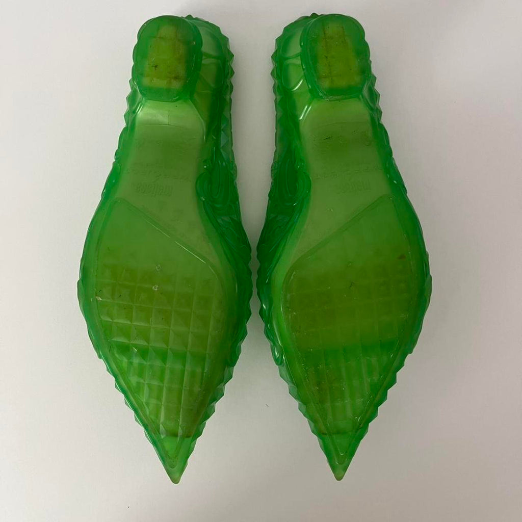 Melissa x Y/Project COURT Shoe in Green.