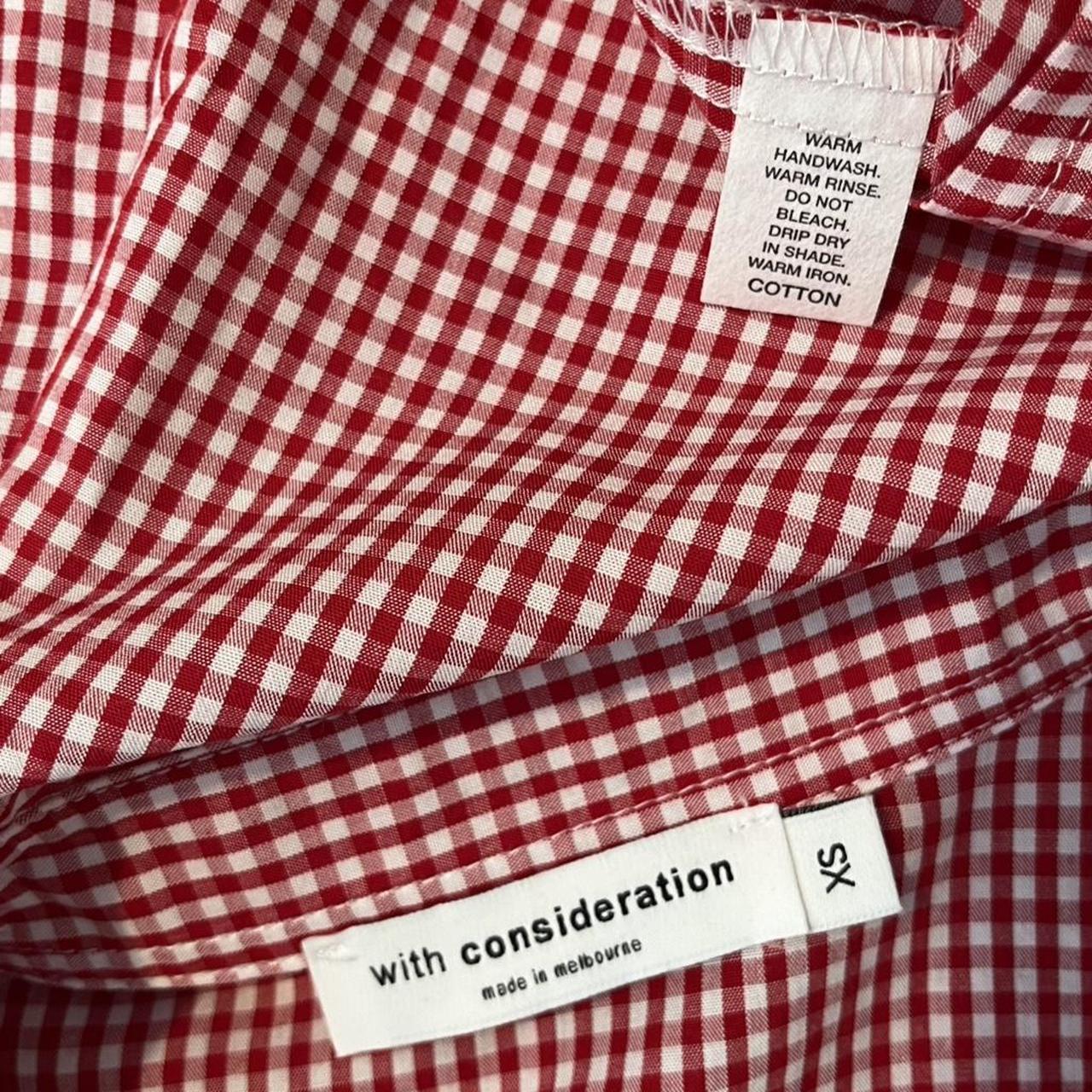 With Consideration Gingham Sleeveless Shirt in Cherry.