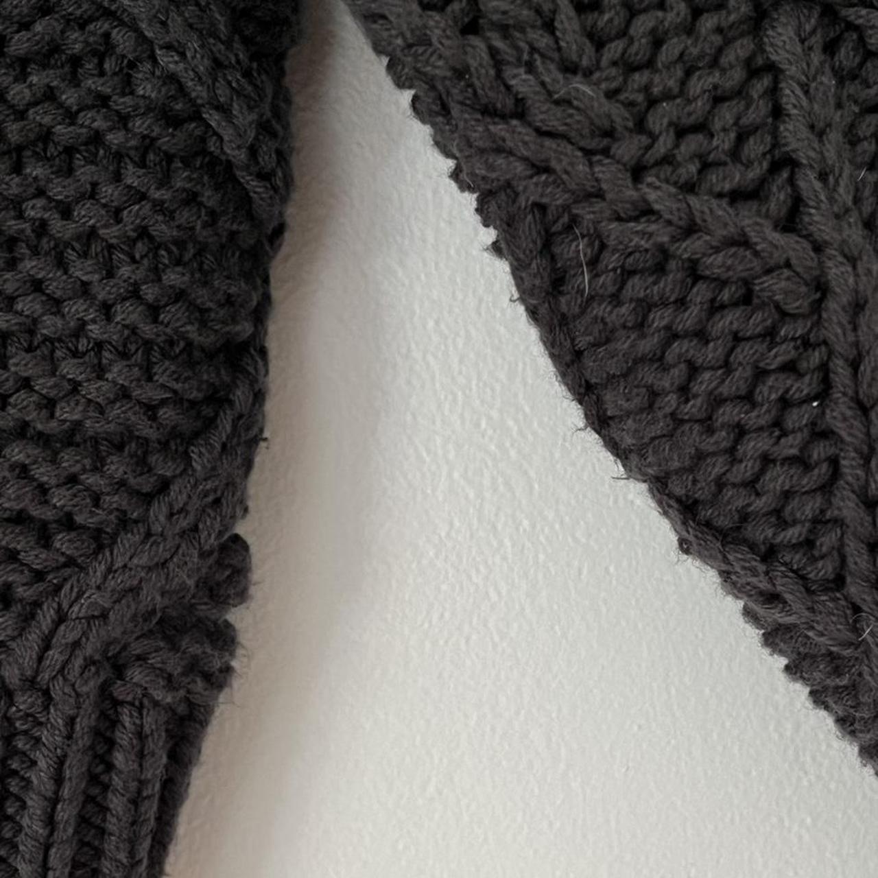 Damson Madder GRANDPA Floral Embroidered Cardigan in Charcoal.