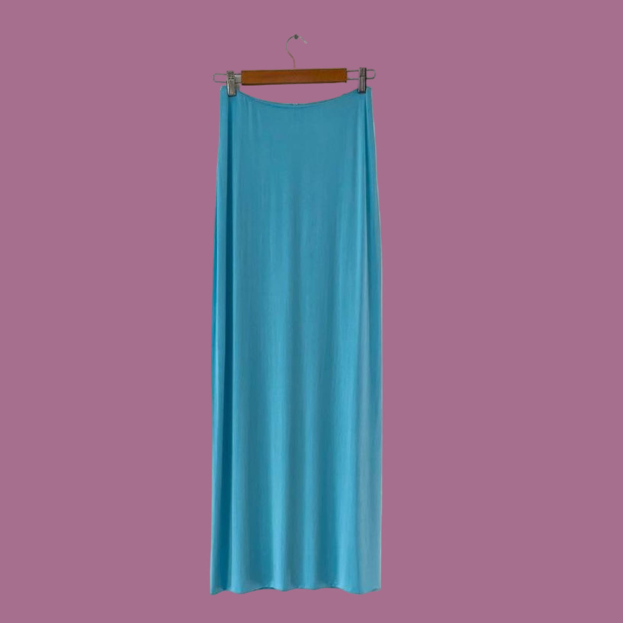 Paris Georgia STRAIGHT LINE Skirt in Iris Blue.