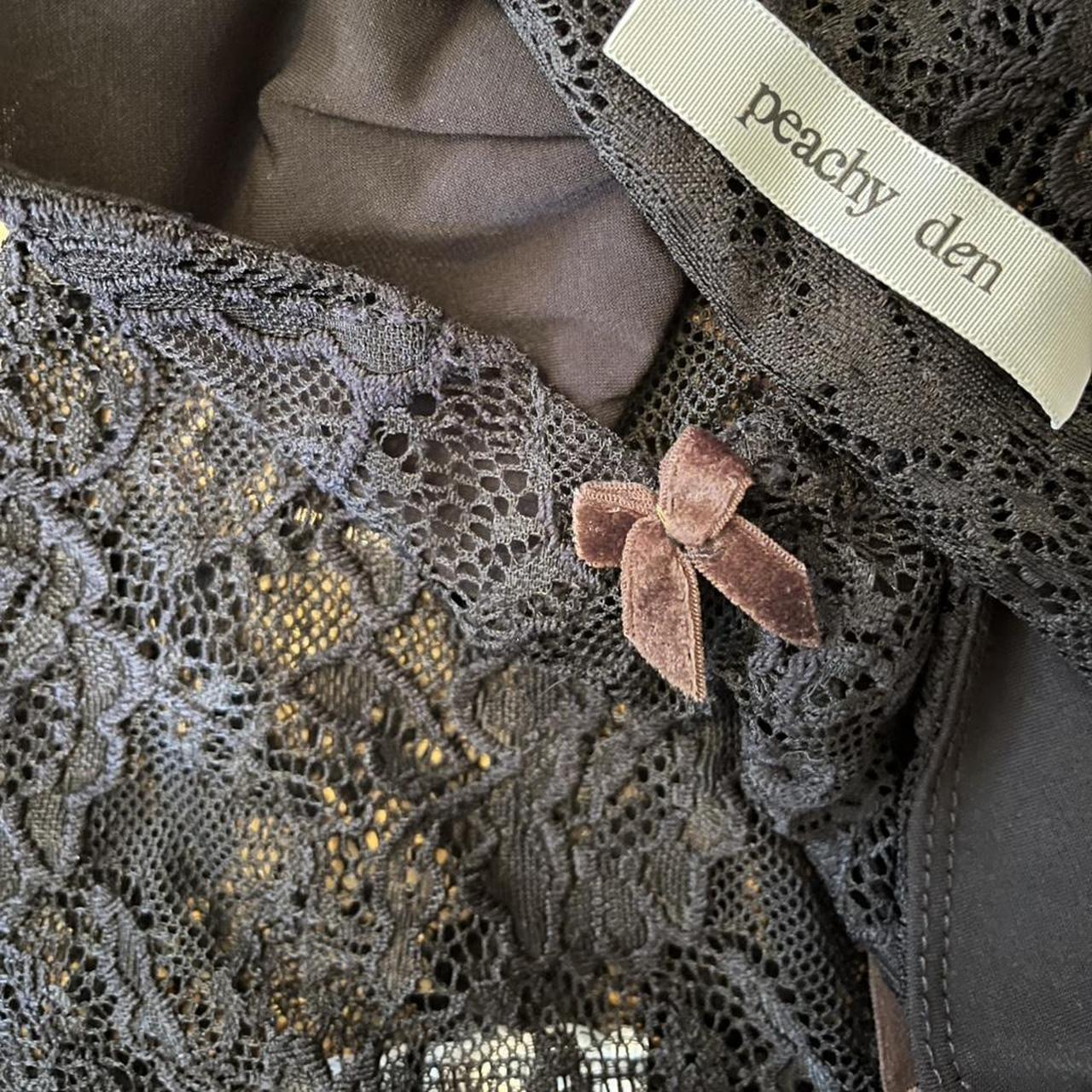 Peachy Den THE BETSEY Lace Cami in Black.