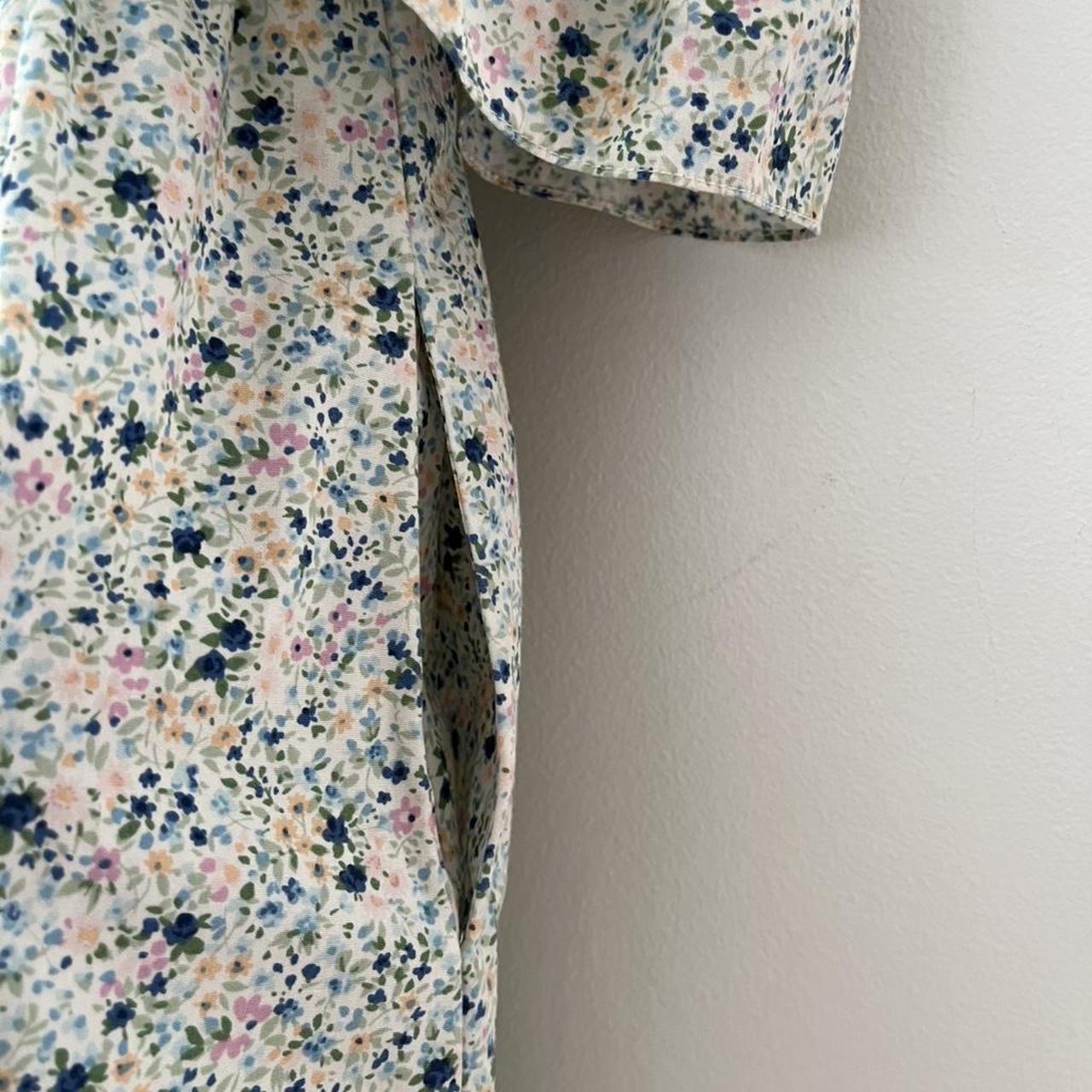 Batsheva KATE Ruffled Floral-Print Cotton Mini Dress.