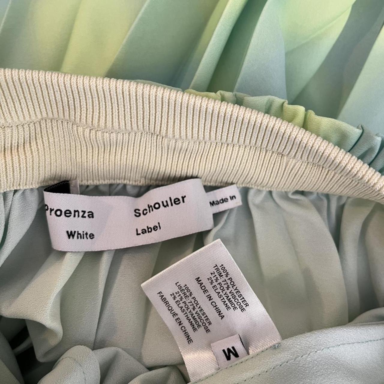 Proenza Schouler White Label DIFFUSED GINGHAM georgette pleated skirt.