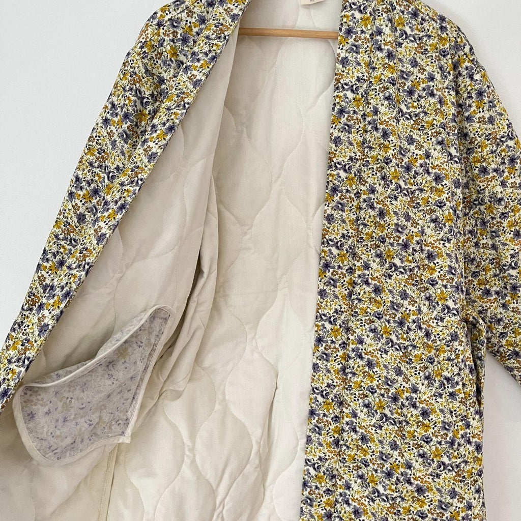 Oak Meadow Floral Quilted Coat Size XS-S.