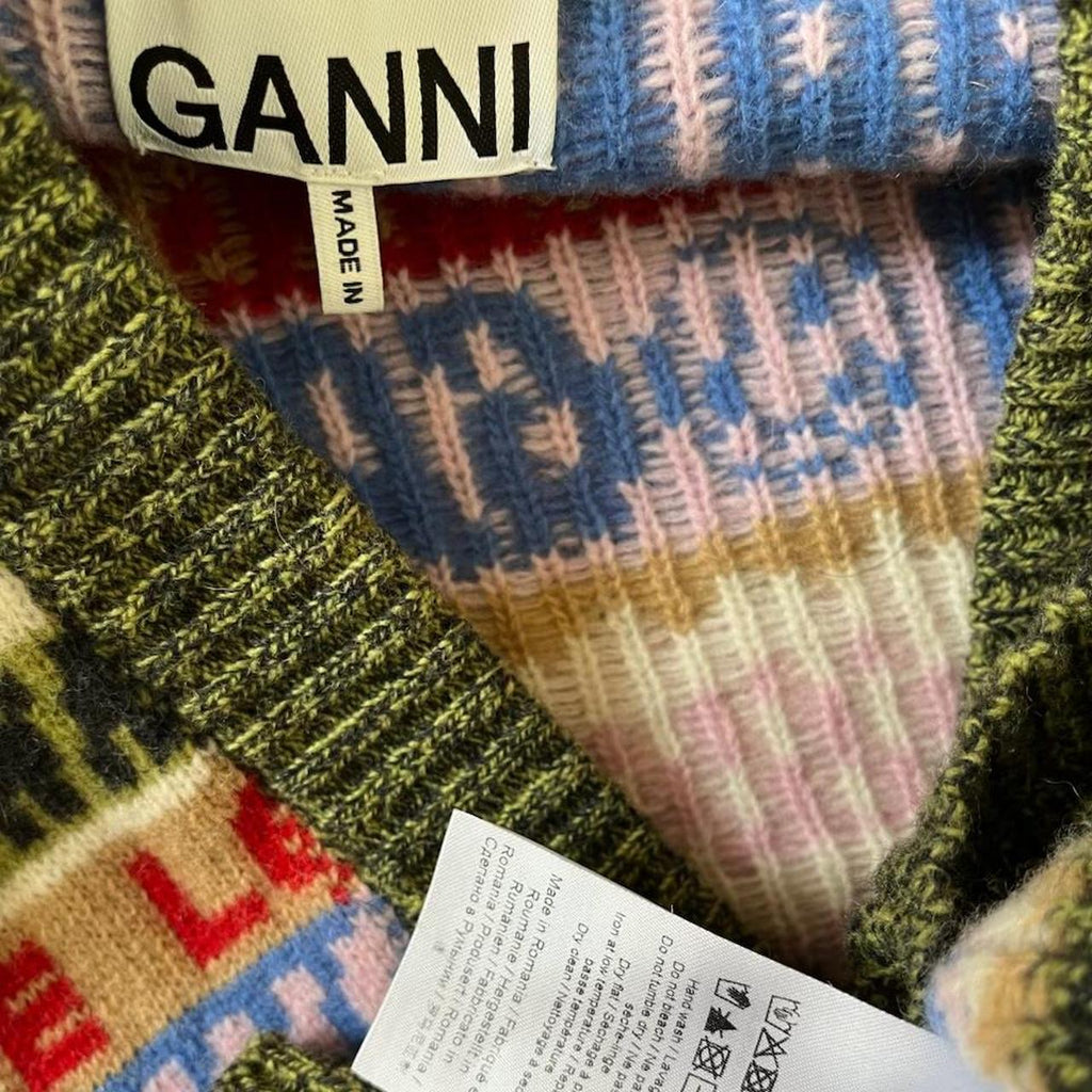 Ganni V-Neck Vest in Multicolour.