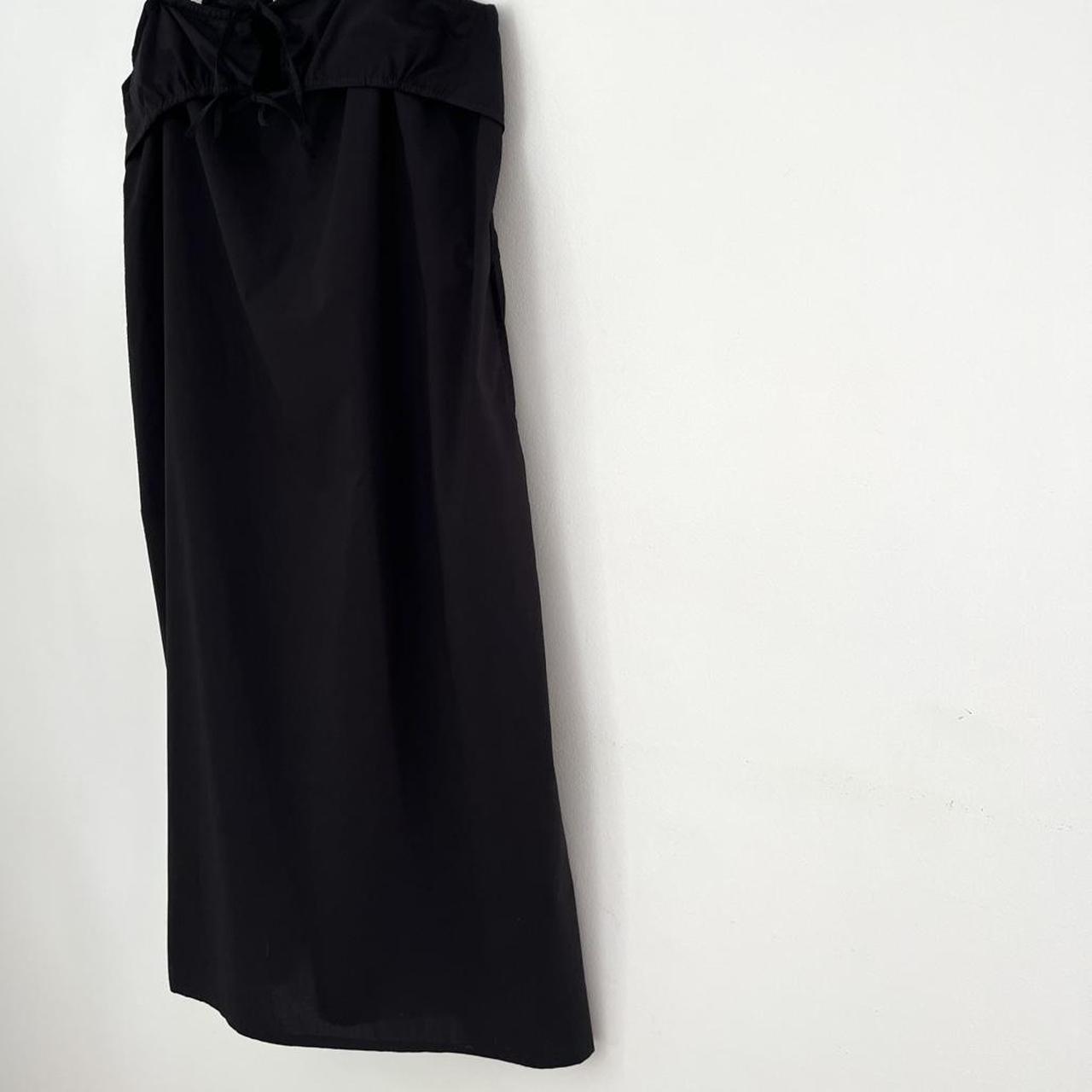 Deiji Studios RUCHED TIE Midi Dress in Black.