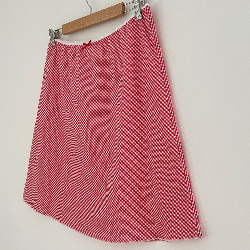 Guizio PALOMA Skirt in Gingham Poppy and White.