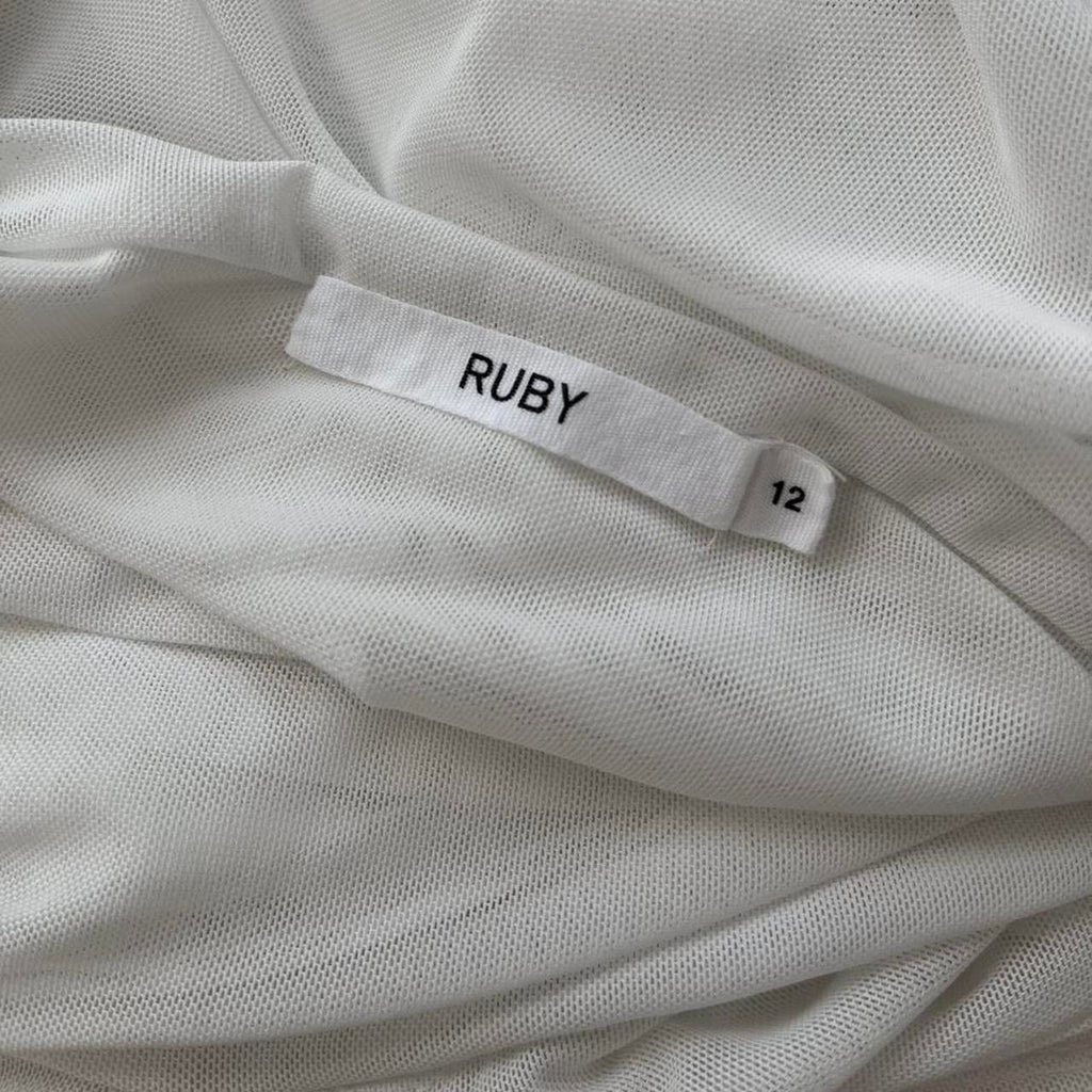 Ruby NZ GENE Mesh Top in White.