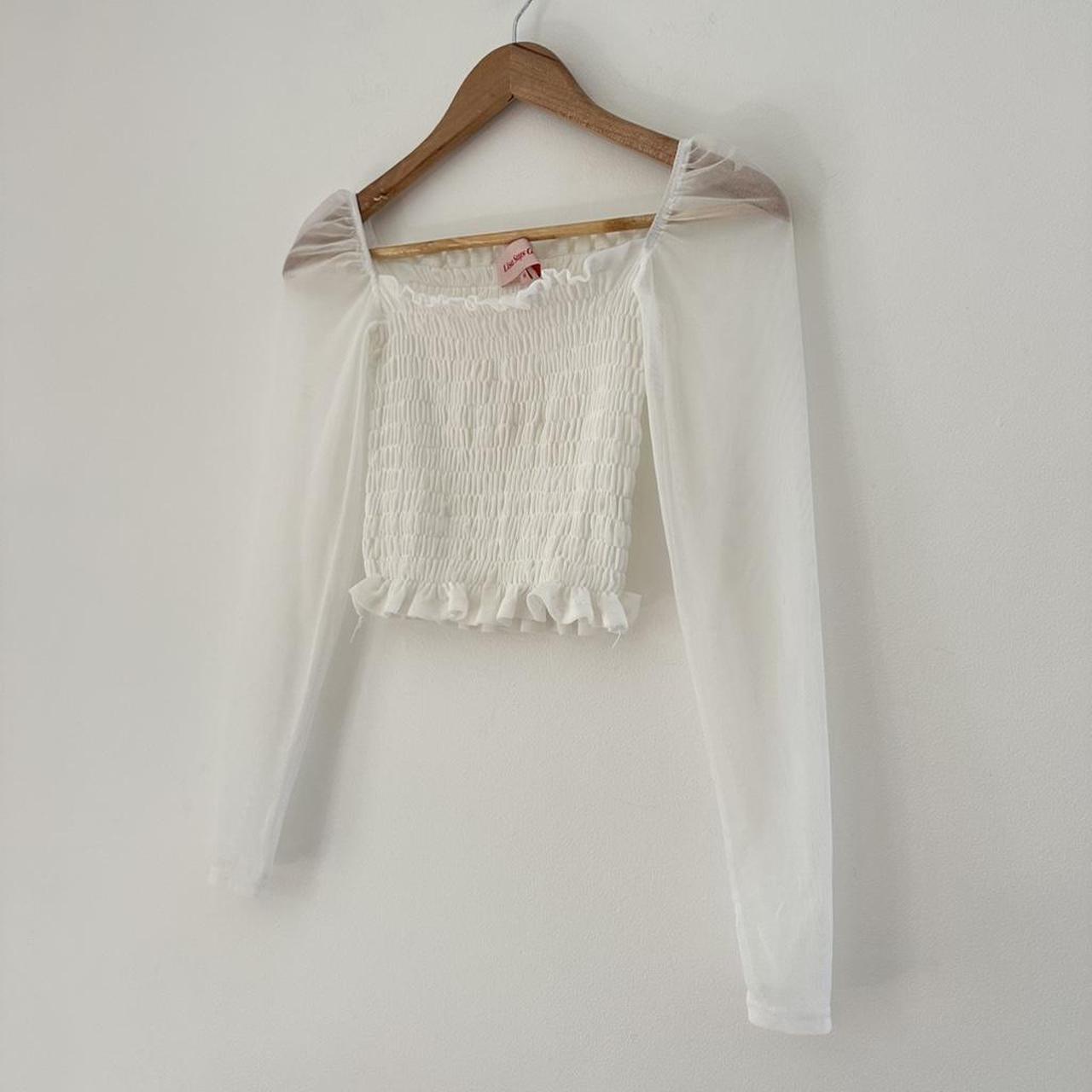 Lisa Says Gah Shirred Crop Top Size M.