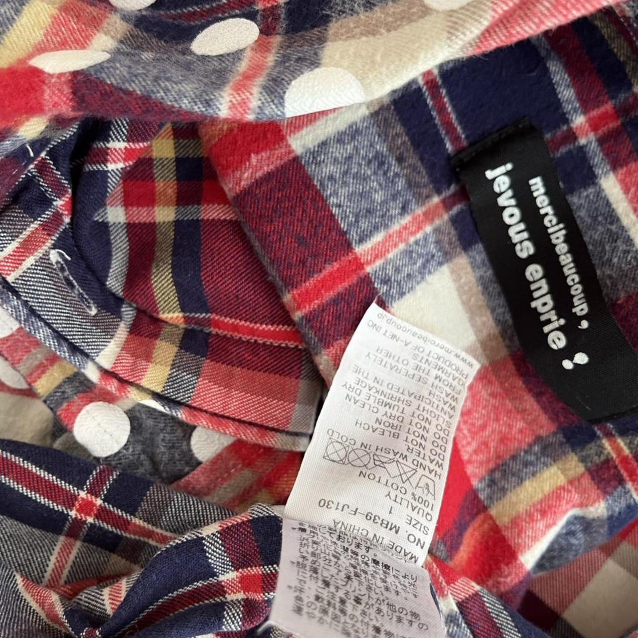 Merci Beaucoup Plaid Flannelette Polka Dot Shirt.