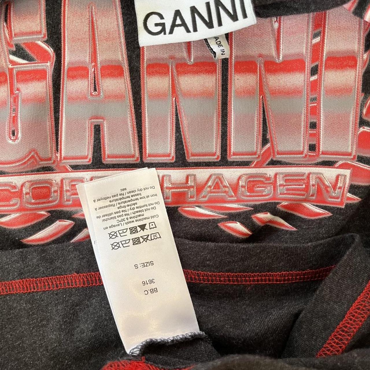 Ganni Melange Light Jersey Long Sleeve T-shirt In Phantom.