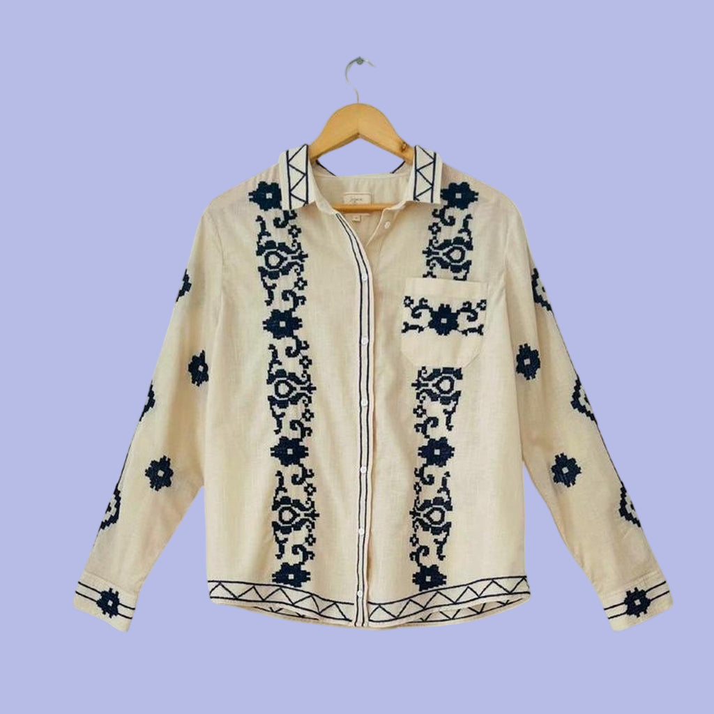 Sézane X Lucia Vergara TOMBOY Shirt.