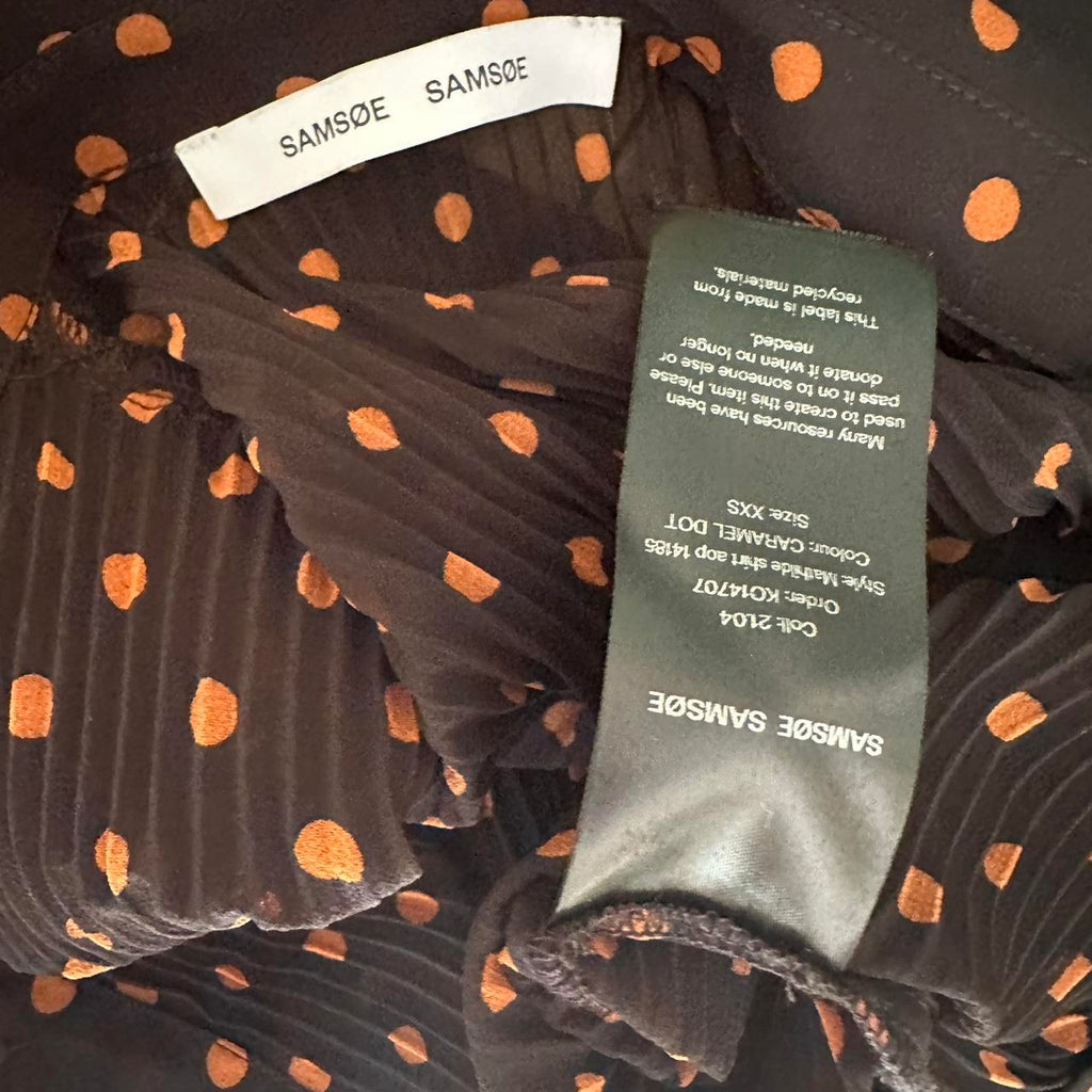 Samsoe Samsoe MATHILDE Dotted Pleated Shirt.