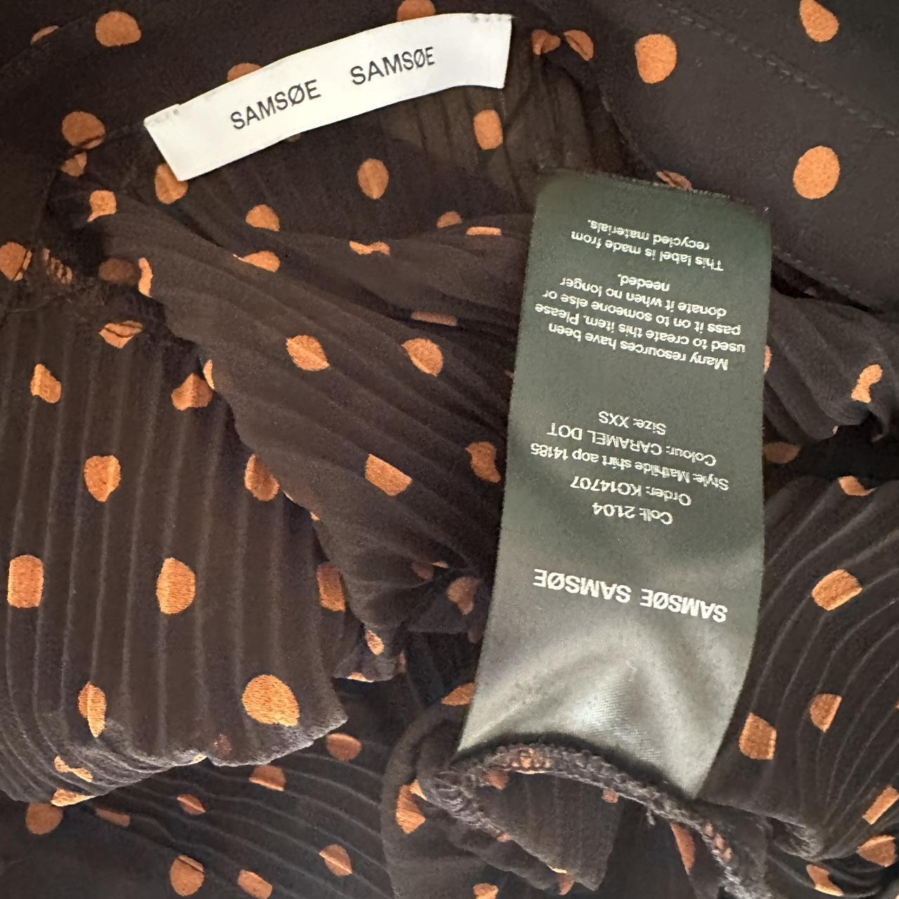 Samsoe Samsoe MATHILDE Dotted Pleated Shirt.