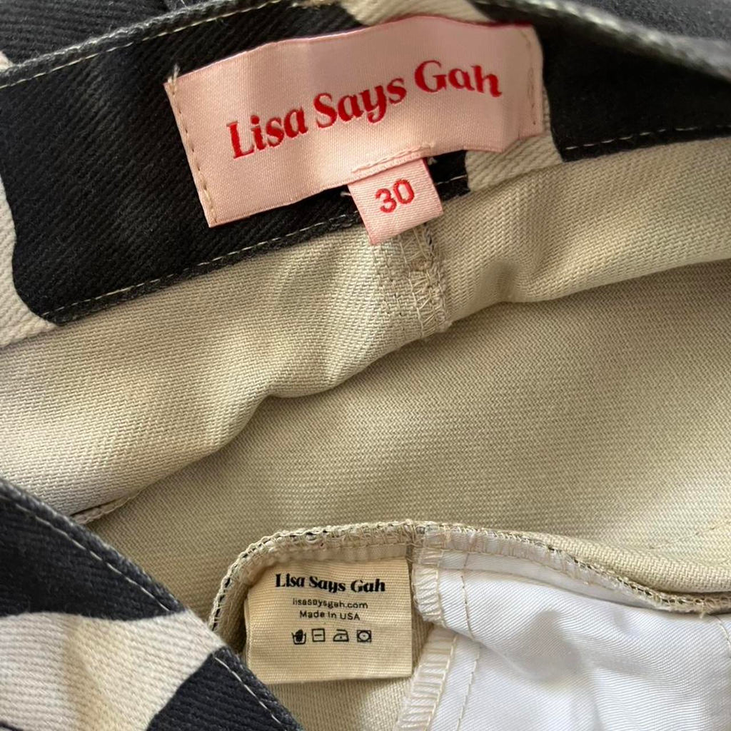 Lisa Says Gah ROBYN Jeans in Cow Print.