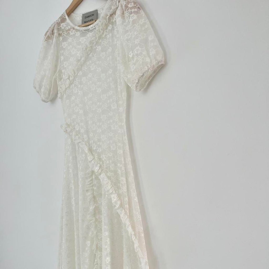 Damson Madder LEILA Flower Lace Maxi Dress.