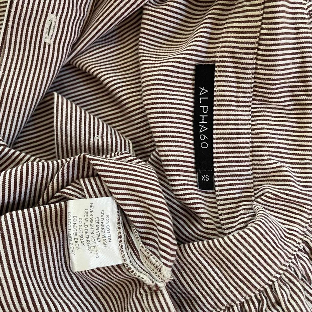 Alpha 60 Ruffle Collar Blouse.