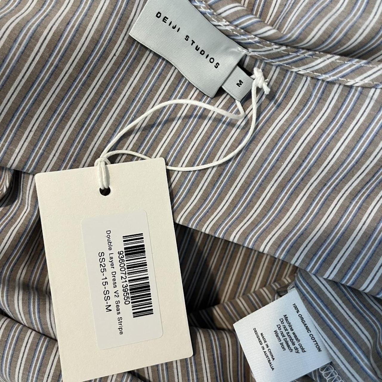 Deiji Studios BNWT DOUBLE LAYER Dress in Sea Stripe.