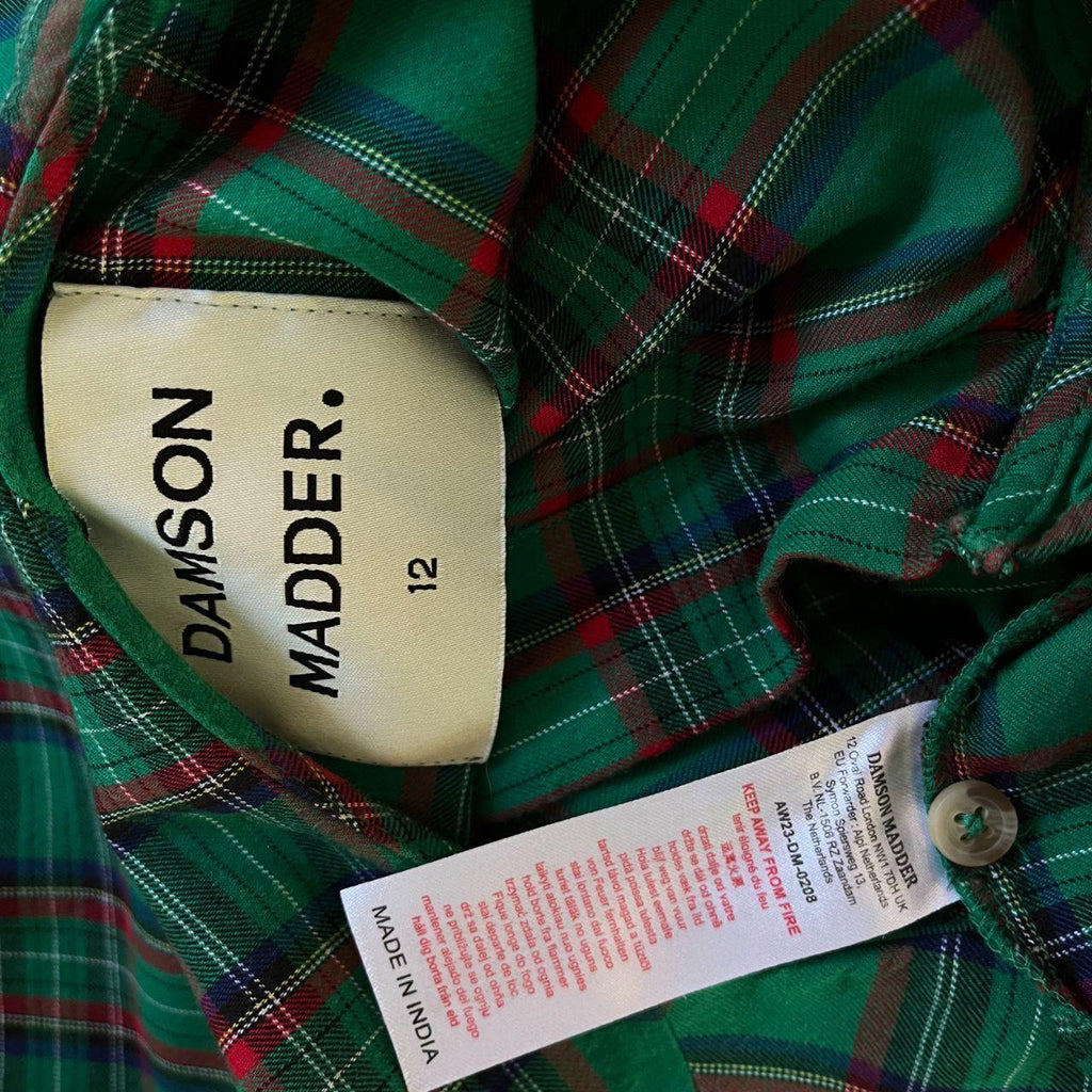 Damson Madder LOLA Blouse in Green.