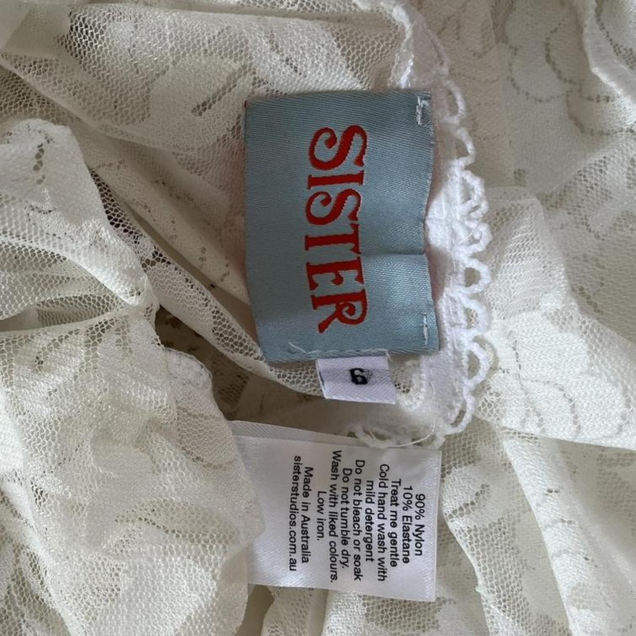 Sister Studios STARR Lace Maxi Skirt in White.