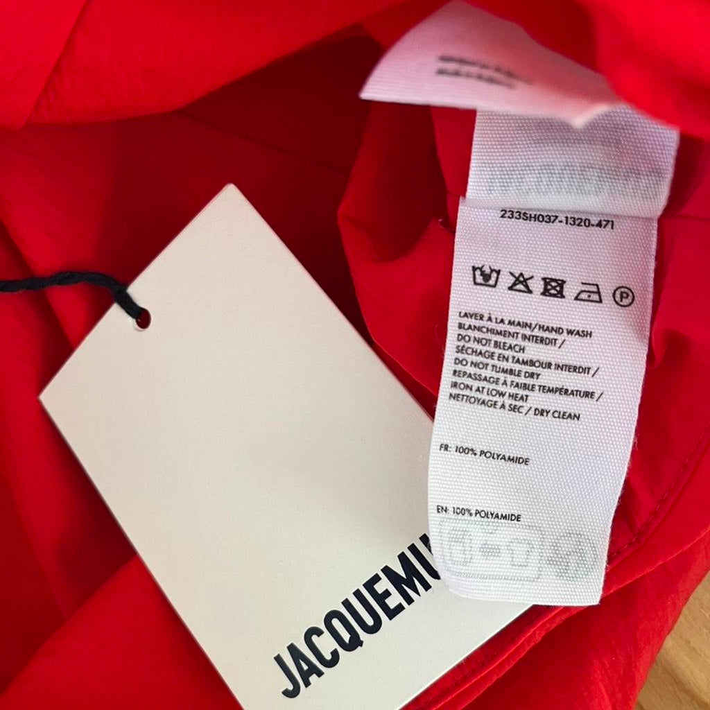 Jacquemus BNWT LA CHEMISE GALLIGA Cropped Blouse in Red.