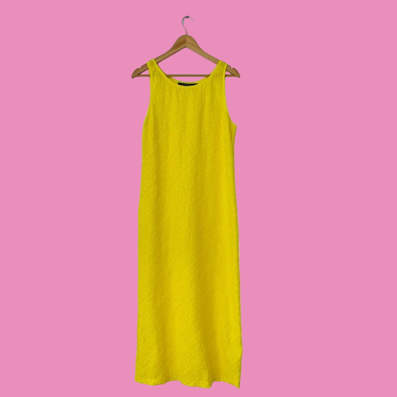 Alpha60 Floral Pleated Maxi Dress in Yellow.
