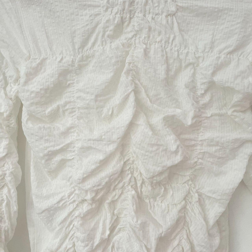 Low Classic WRINKLE Shirt in White Size M.