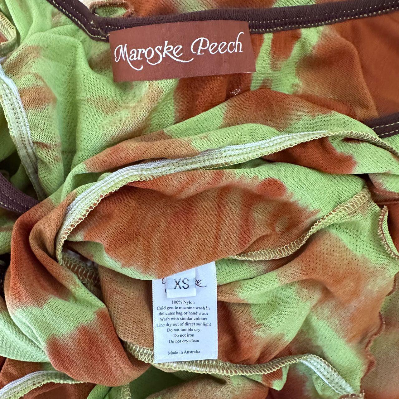 Maroske Peech BUTTERLY Crop in Green & Brown Size XS.