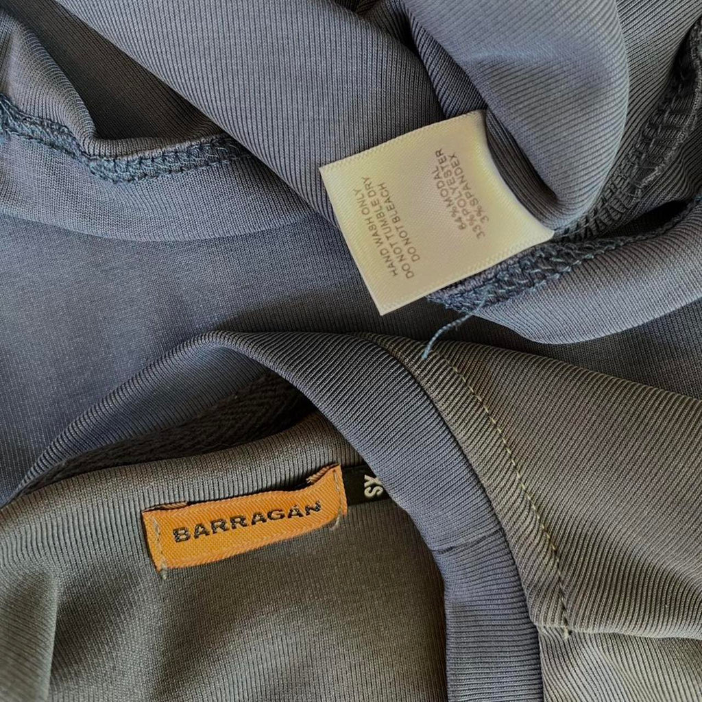 Barragán BRAZOS Baby Tee in Navy Grey.