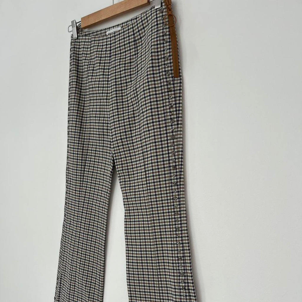Sonia Rykiel Plaid Cropped Trucker Pants.