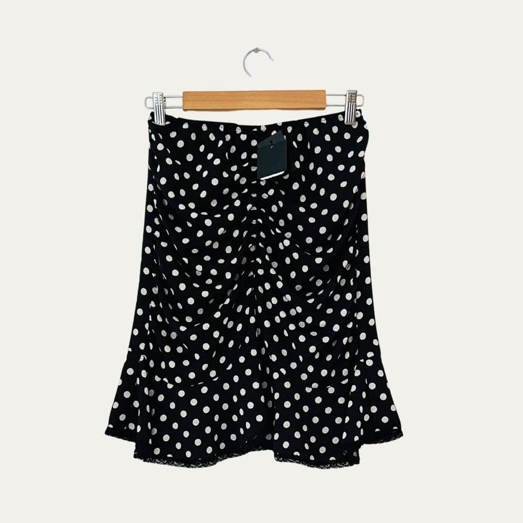 Anna Sui BNWT RUCHED Polka Dot Skirt.