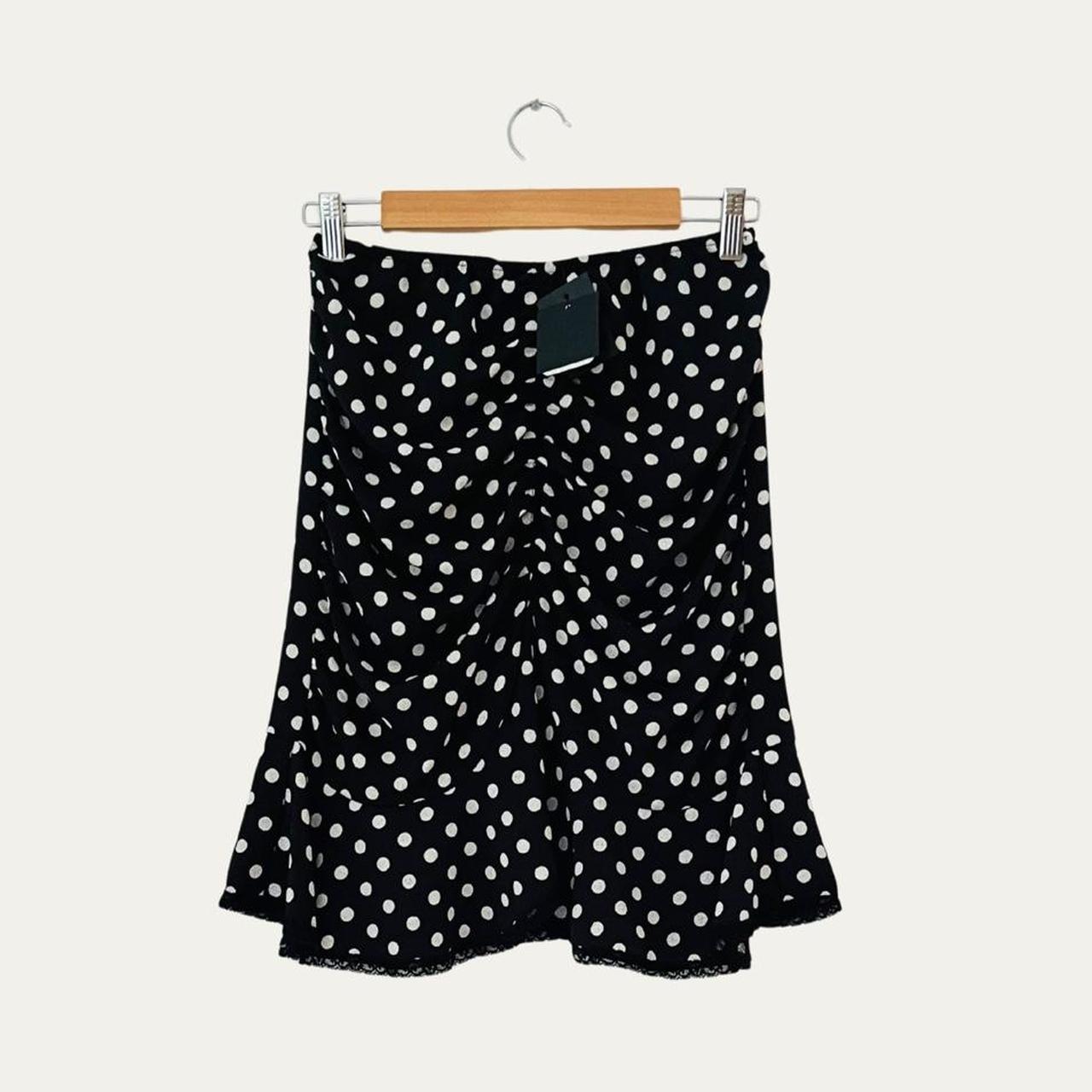 Anna Sui BNWT RUCHED Polka Dot Skirt.
