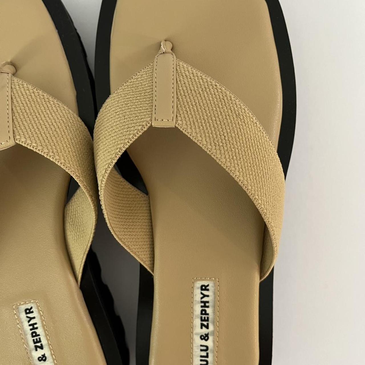 Zulu & Zephyr Thongs in Light Brown.