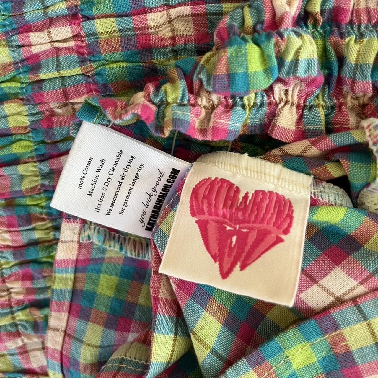 Katharina Lou Plaid Shirred Crop Top.