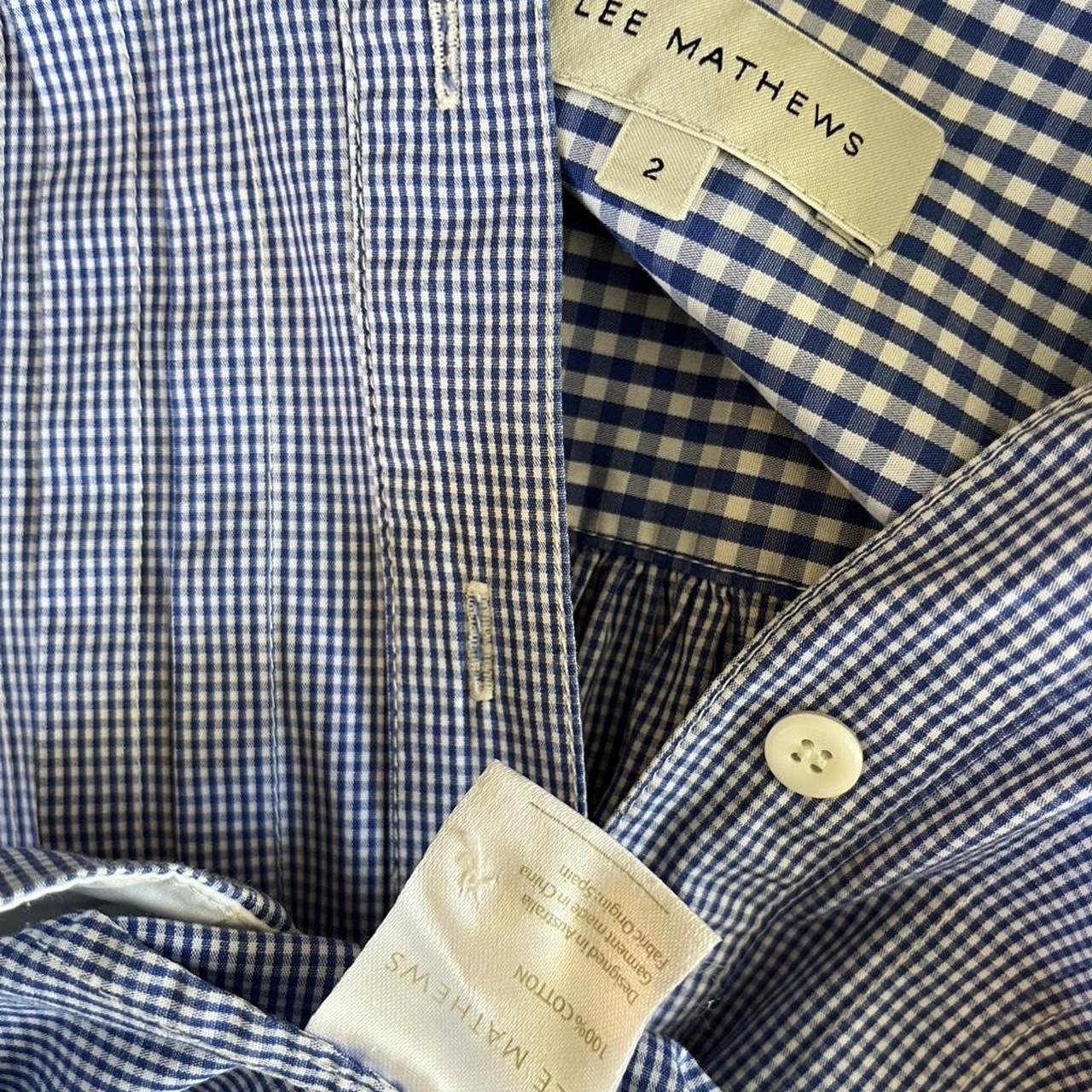 Lee Mathews Pin-tuck Gingham Tunic/Dress.