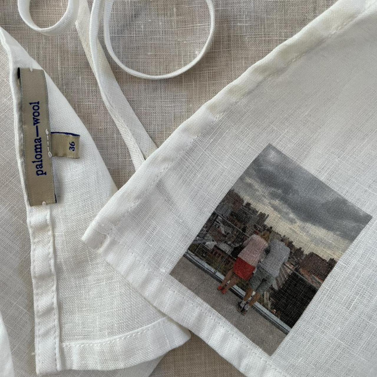 Paloma Wool Linen Graphic Halter Top.