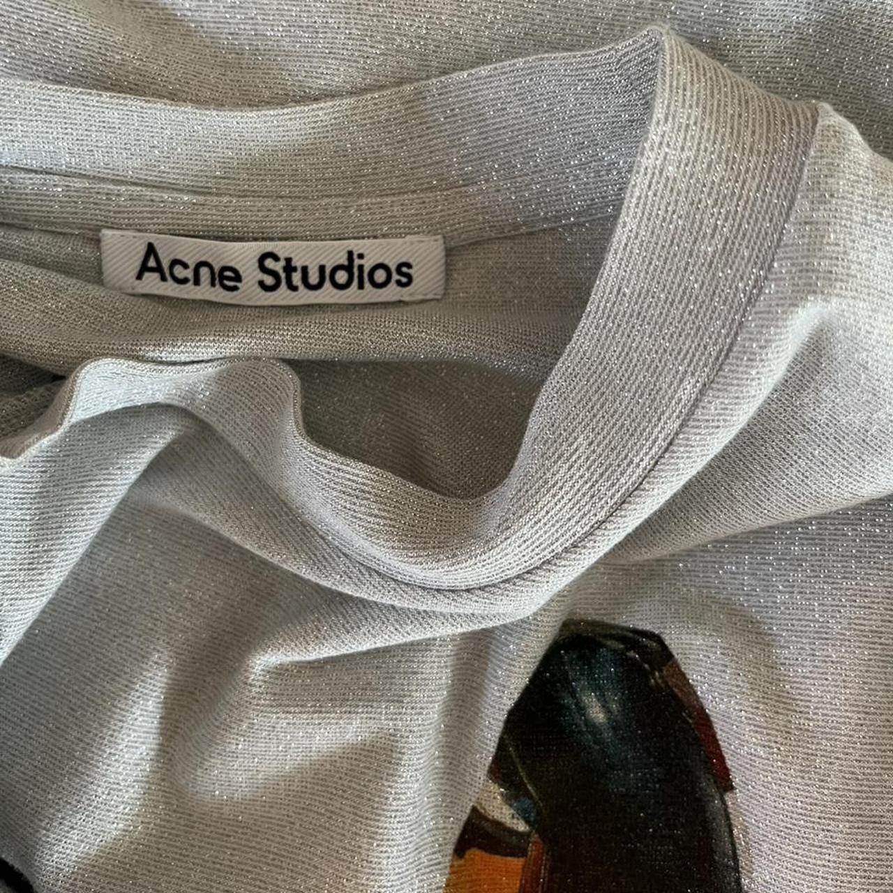 Acne Studios SILVER HORSE T-shirt In Silver Grey.