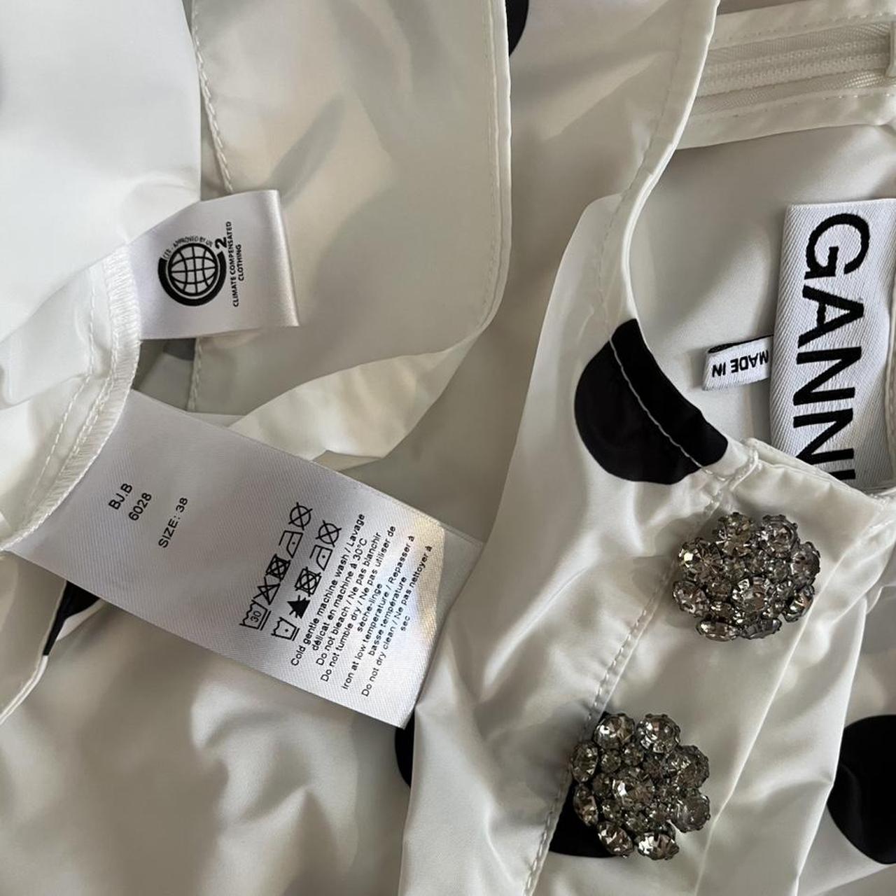 Ganni Polka Dot Crepe Blouse.