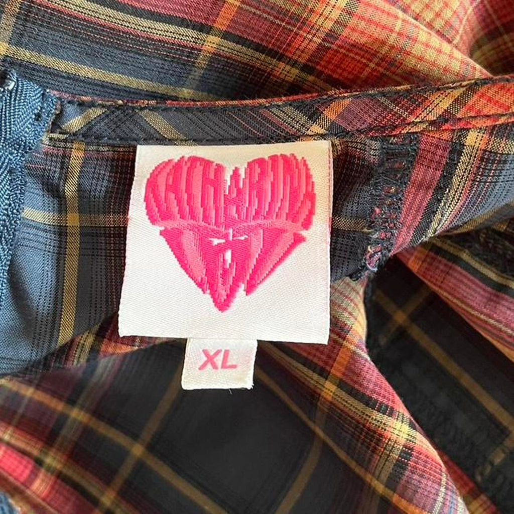 Katharina Lou ANNABEL Mini Dress in Strawberry Blue Check